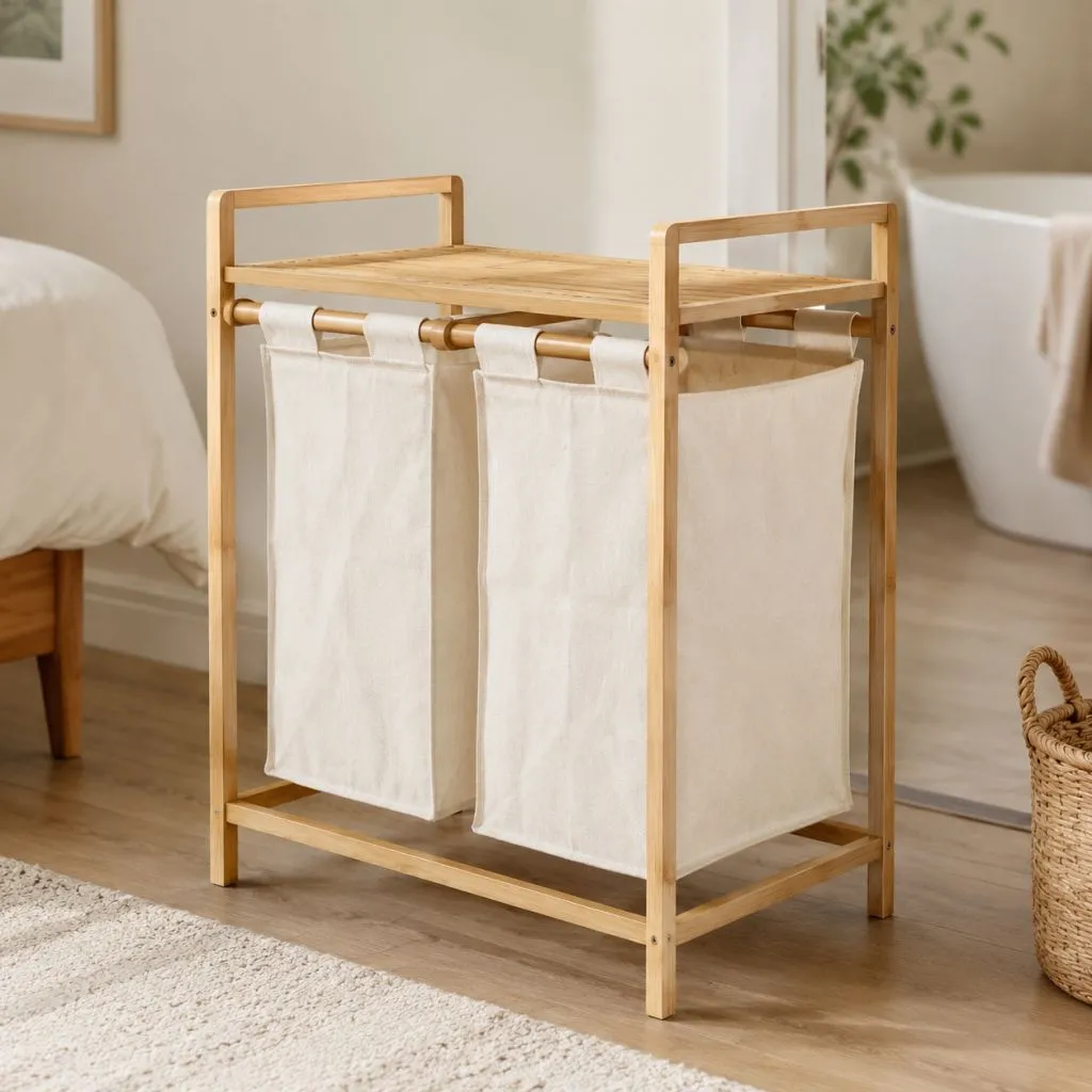 Double Section Laundry Hamper