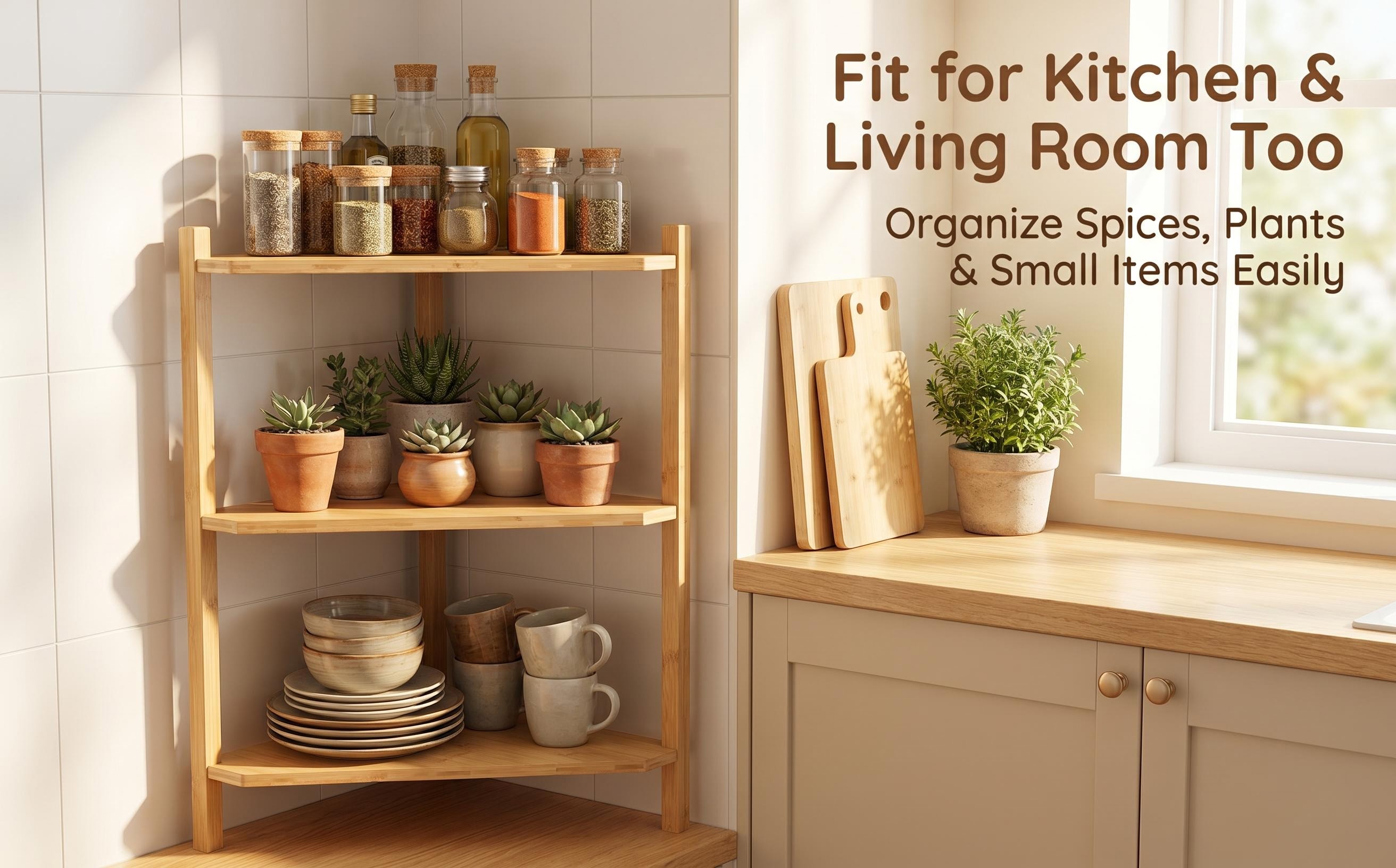 Kitchen Organization Solutions Using Bamboo and Baskets