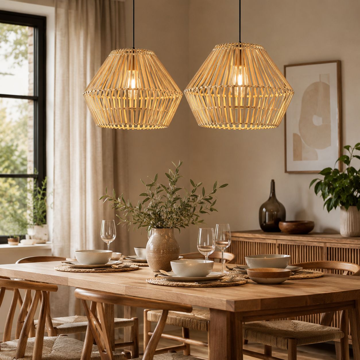 Hanging Bamboo Pendant Lampshade: Ceiling Drop Height Guide for Modern Interiors (2026)