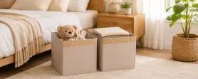 Peach Skin Fabric Bins vs. Cotton Storage Bins: Which Material Works Better for Home Organization?
