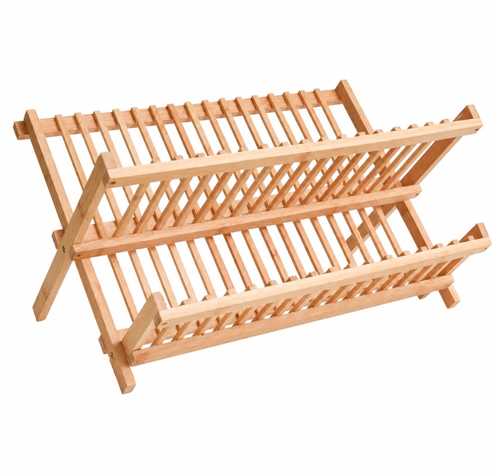 Foldable Bamboo Dish Rack