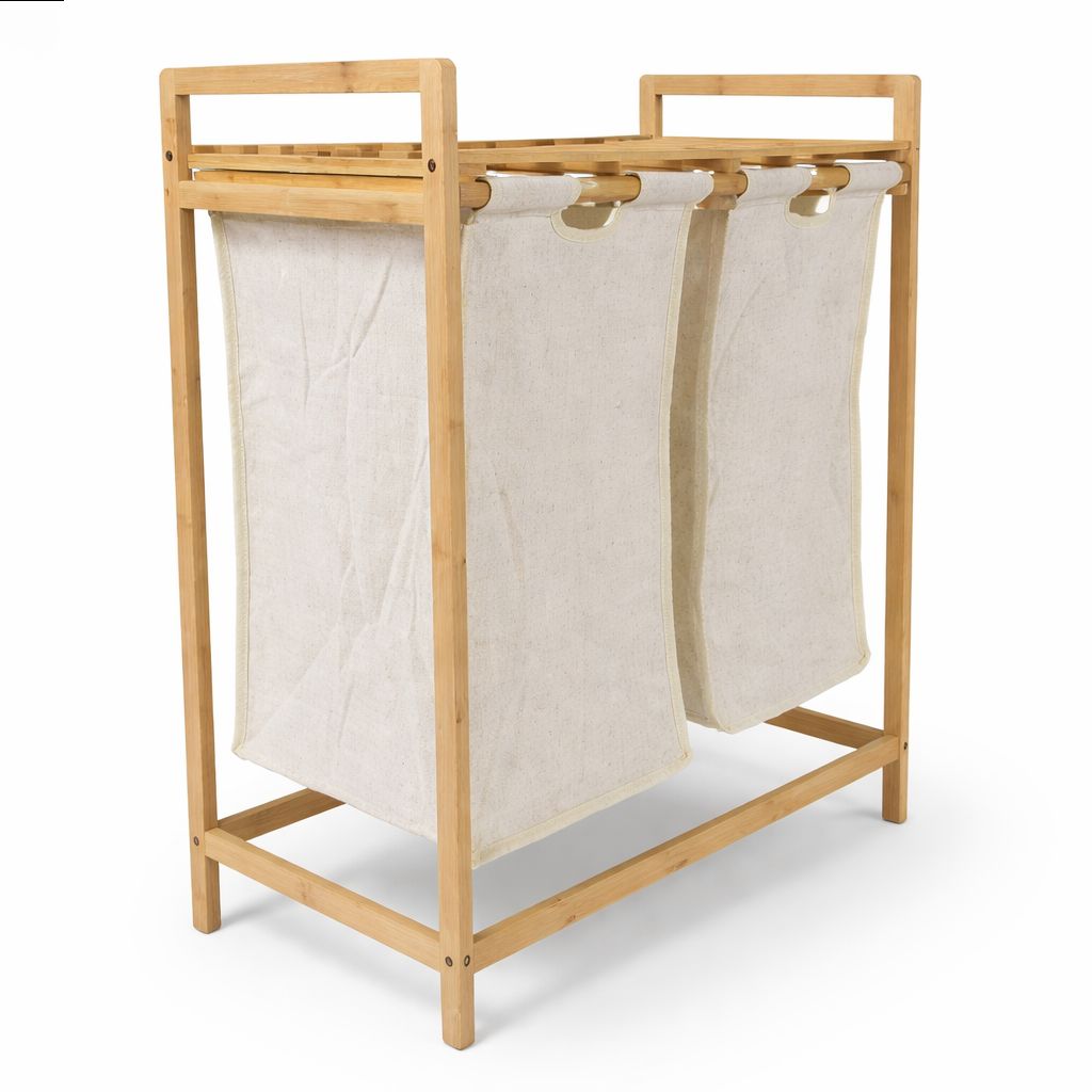 Double Section Laundry Hamper