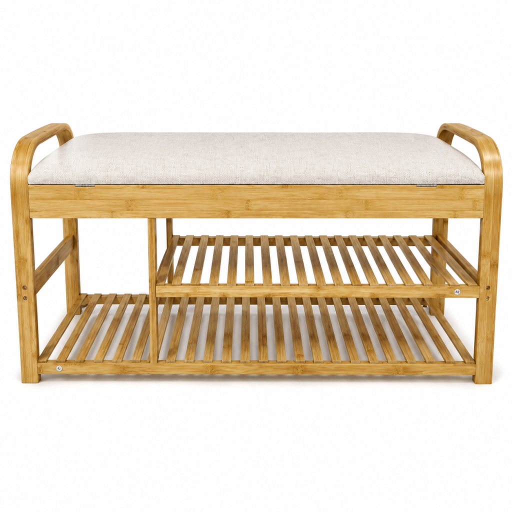 Bamboo Shoe Rack Bench
