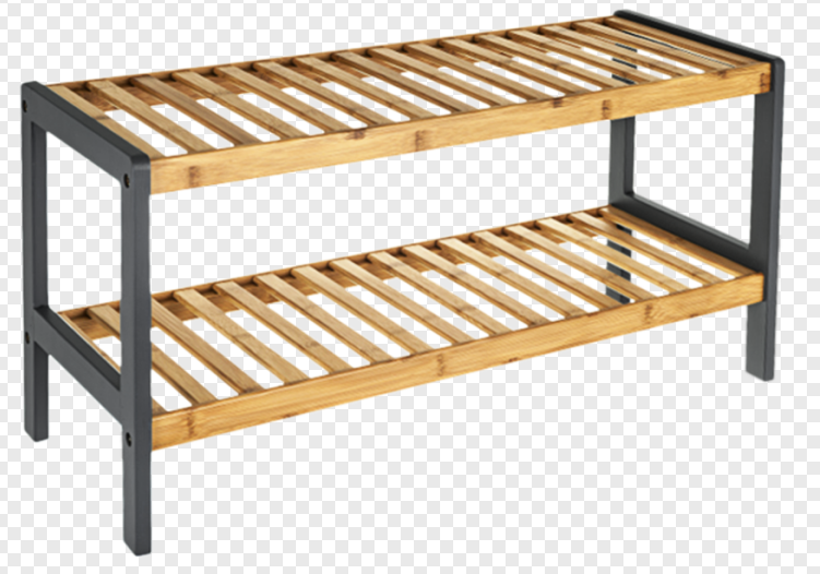 2-Tier Bamboo Shoe Rack