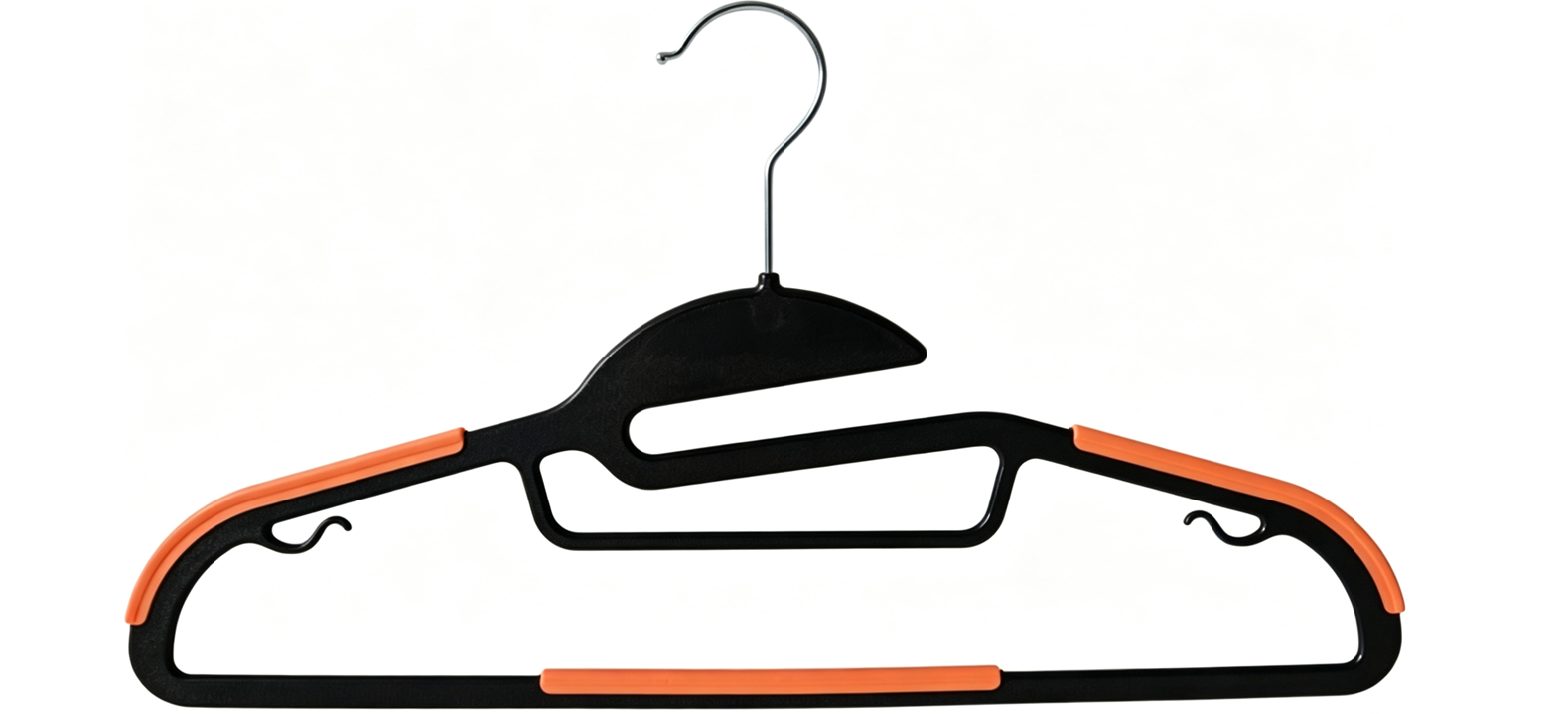 Non-Slip Plastic Clothes Hanger with Rubber Grip