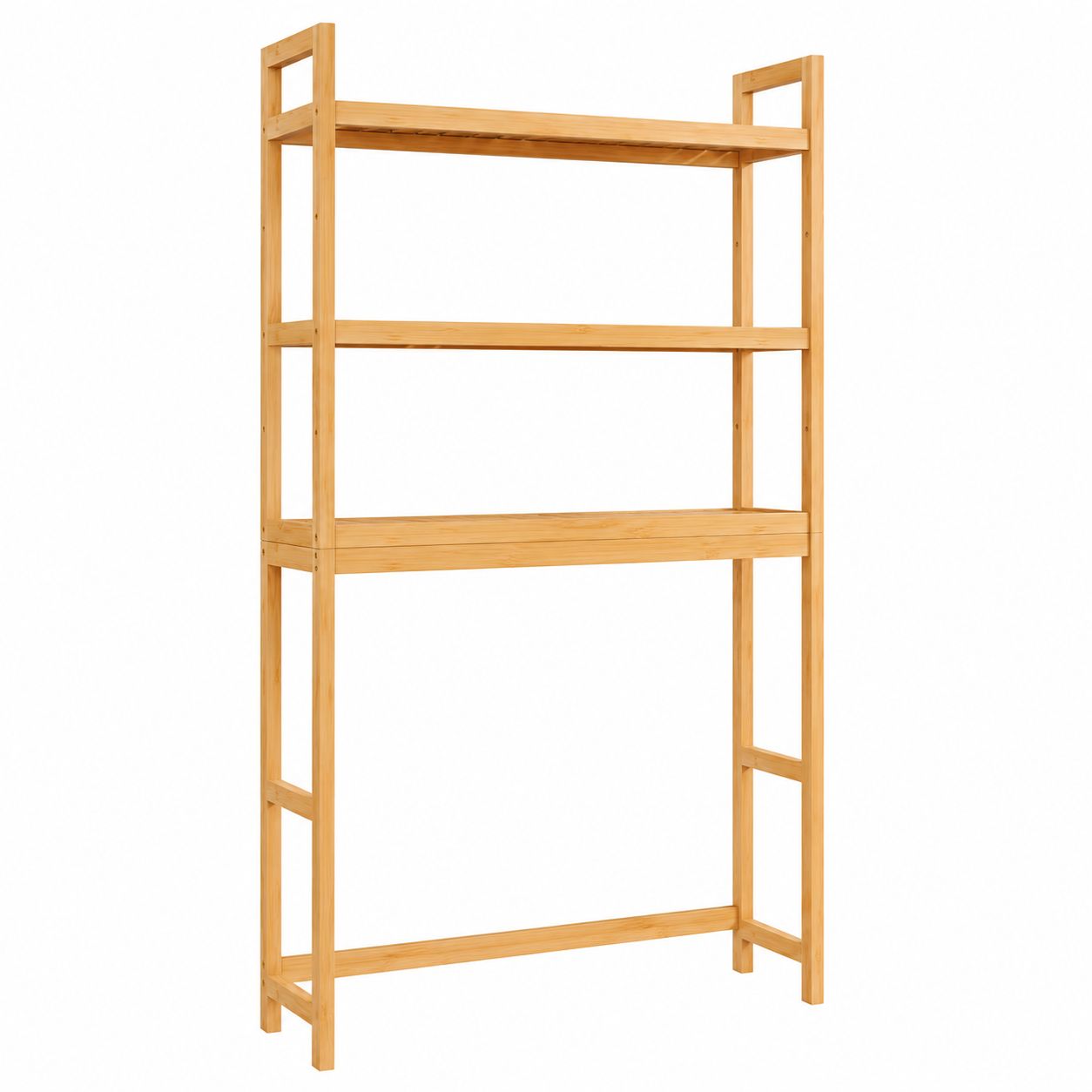Bamboo Over Washer Storage Rack