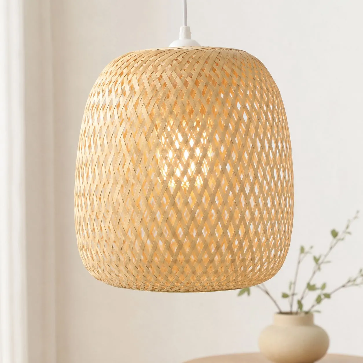 Hanging Bamboo Woven Pendant Home Lampshade